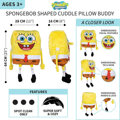 Bob Esponja - Ropa de Cama para niños, súper Suave, Almohada de Felpa, Talla única, por Franco