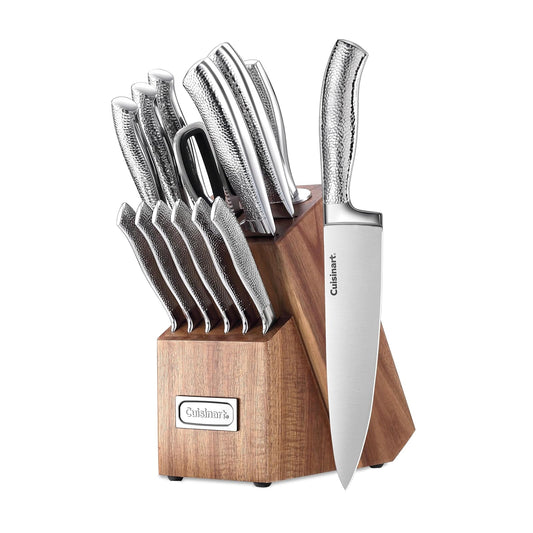 Cuisinart Juego de cuchillos de acero inoxidable de 15 piezas con Bloque