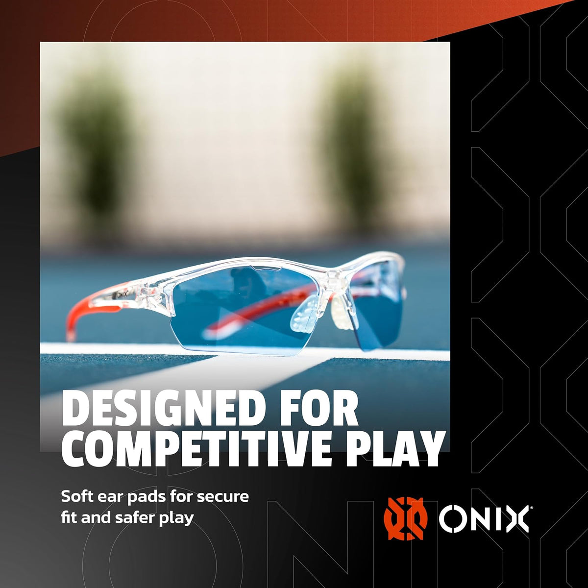 ONIX Pickleball Owl - anteojos Protectoras cómodas, seguras y Antideslizantes, diseño Moderno y Ligero