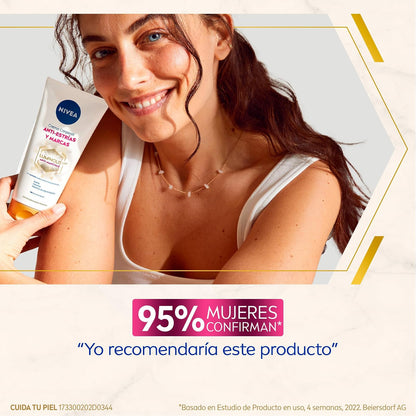 NIVEA Crema corporal Luminous630 anti- marcas y anti-estrías (200 ml) 48 horas de humectación profunda para una piel suave y radiante