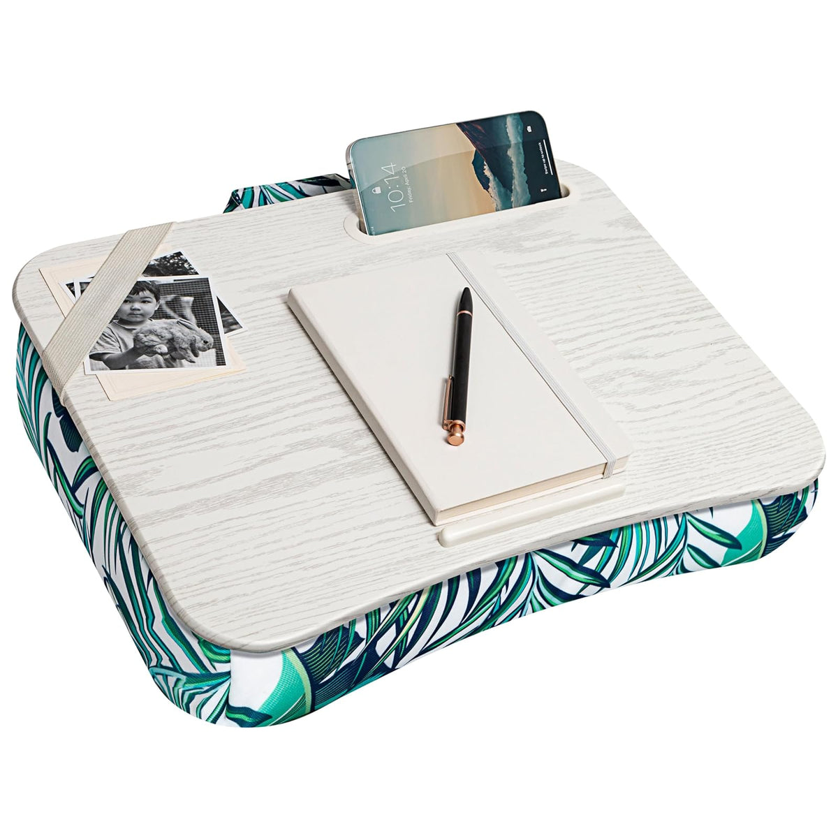 LapGear - computadora de diseño con Soporte para teléfono y Reborde para Dispositivos, Hojas de Palma Tropicales, se Adapta a portátiles de hasta 15.6 Pulgadas, Estilo n.º 45427