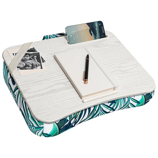 LapGear - computadora de diseño con Soporte para teléfono y Reborde para Dispositivos, Hojas de Palma Tropicales, se Adapta a portátiles de hasta 15.6 Pulgadas, Estilo n.º 45427