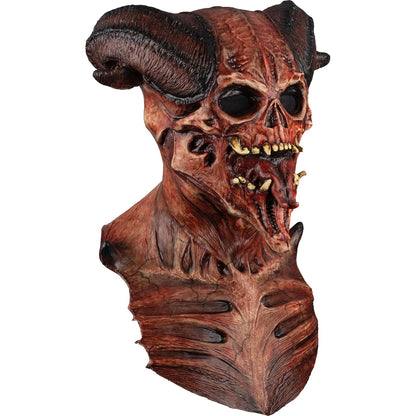 Ghoulish Productions Máscara De Látex Astaroth Devil´s, Accesorio Cosplay Calavera Demonio Rojo, Disfraz Aterrador para Halloween y Fiestas Temáticas, Cosplay Demonio con Cuernos, Diseño Artesanal