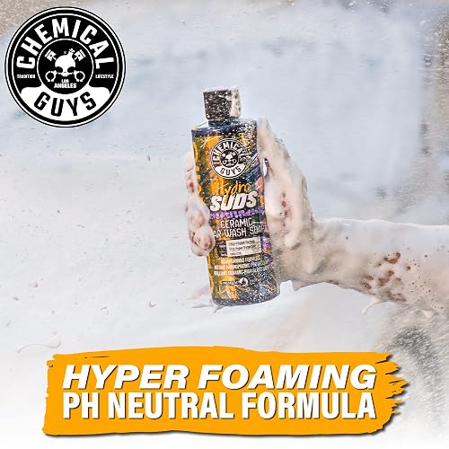 Chemical Guys HydroSuds Ceramic SiO2 Jabón espumoso de alto brillo para lavado de autos, camionetas y más, 1.89 L