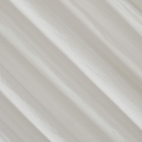Archaeo 56538 - Cortina de pestañas 100% algodón Lavada, Panel de 52 x 95 Pulgadas, Color Marfil