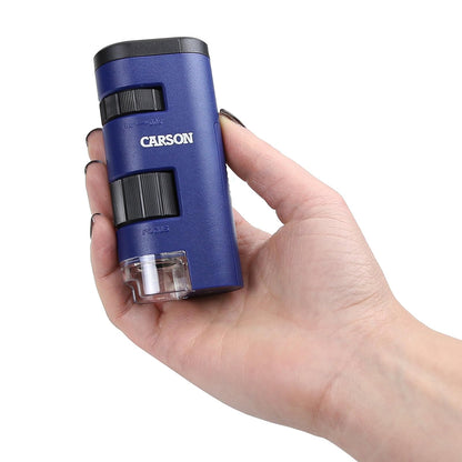 Carson Pocket Micro 20X-60x LED Microscopio de Bolsillo de Mano Stem Juguete (MM-450)