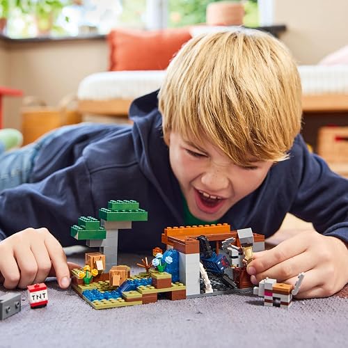 LEGO® Minecraft® La Expedición a la Mina del Armadillo Figura de Juguete basada en el Videojuego, Set de construcción con Personajes, Regalo para niños y niñas Desde 8 años 21269
