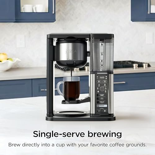 Ninja Cafetera de Especialidad 10 Tazas Capuchino y Latte CM401 | Concentrado para Lattes y Capuchinos | 4 Modos de Preparación | Opción Jarra o Vaso Individual