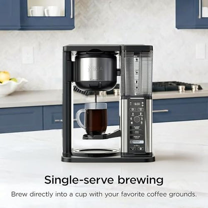 Ninja Cafetera de Especialidad 10 Tazas Capuchino y Latte CM401 | Concentrado para Lattes y Capuchinos | 4 Modos de Preparación | Opción Jarra o Vaso Individual