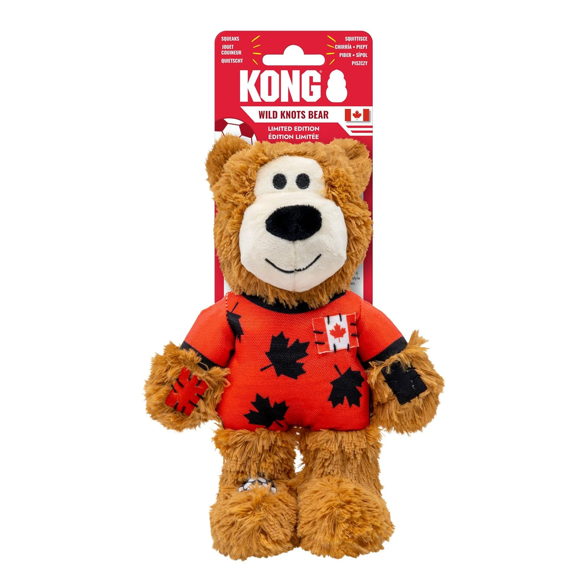 Juguete de Peluche para Perro con Cuerda Interna Oso con Playera del País FIFA – Canadá