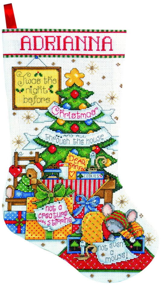 Design Works Crafts - Kit de calcetines de punto de cruz, multi, repelente de plagas v.323