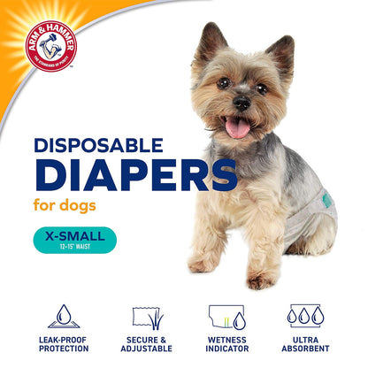 Arm & Hammer, Pañal para Perros Absorbentes XS 12 Pzas