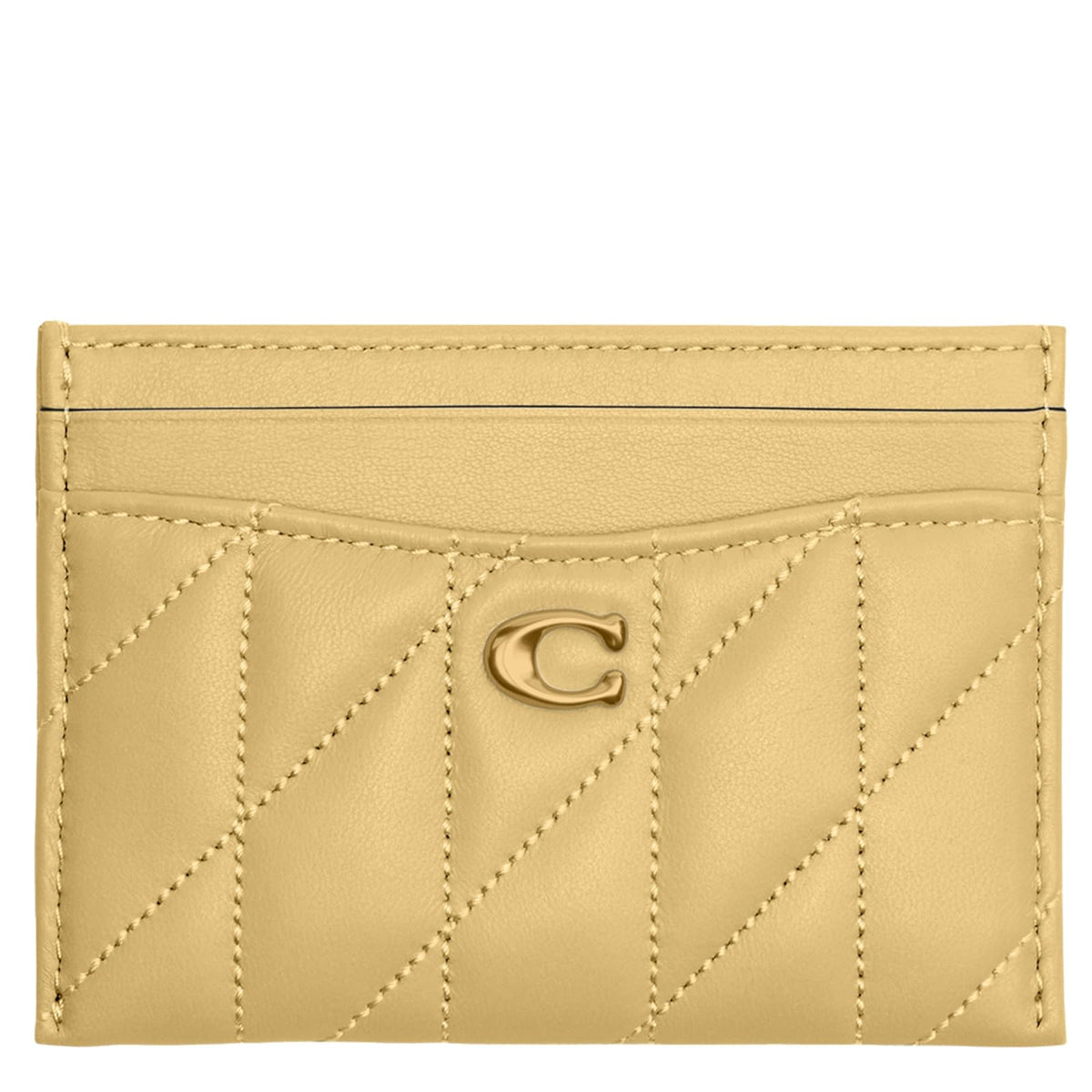 Coach - Funda de piel acolchada para tarjetas - Una talla - B4 - VAINILLA