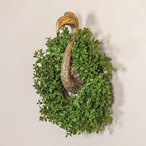 Creative Co-Op Decoración decorativa de pared con cabeza de pájaro, color dorado