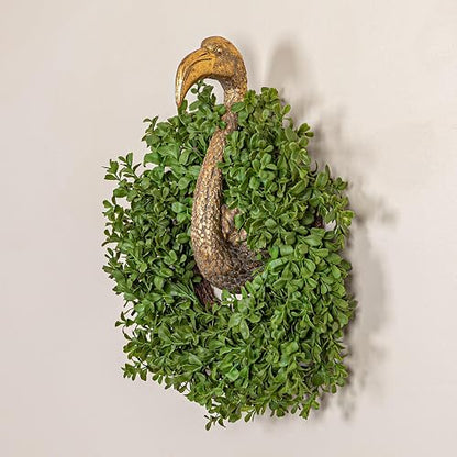 Creative Co-Op Decoración decorativa de pared con cabeza de pájaro, color dorado