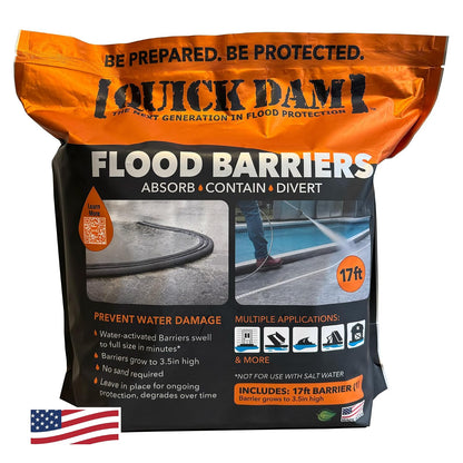 Quick Dam Barrera de Inundación Activada por Agua - 17-ft - 1 unidad