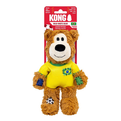 Kong Wild Knots Bear Juguete de Peluche para Perro con Playera de Selección - Brasil