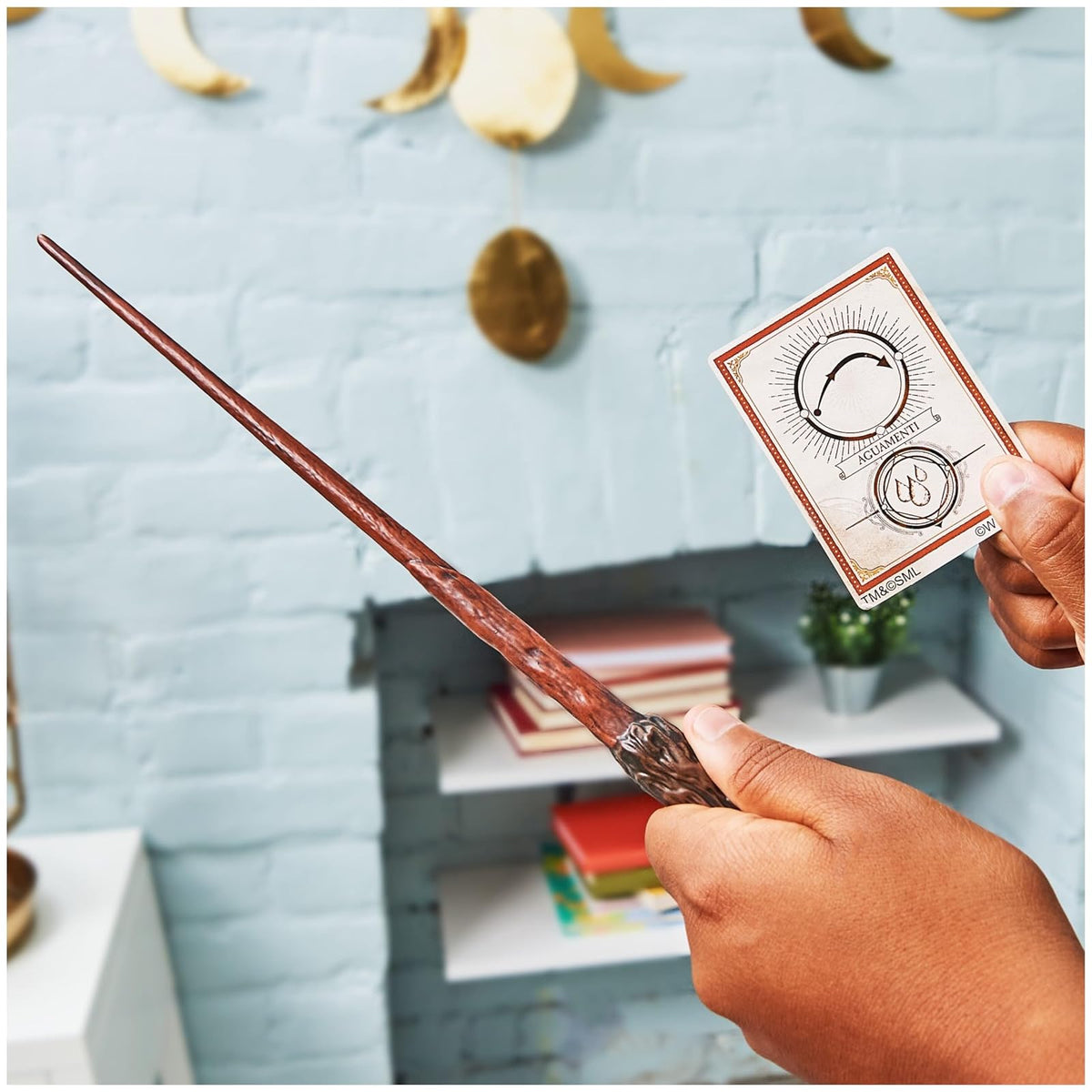 Wizarding World, auténtica Varita de Harry Potter de 30.5 cm con Tarjeta de hechizos Coleccionable, Juguetes para niños a Partir de 6 años