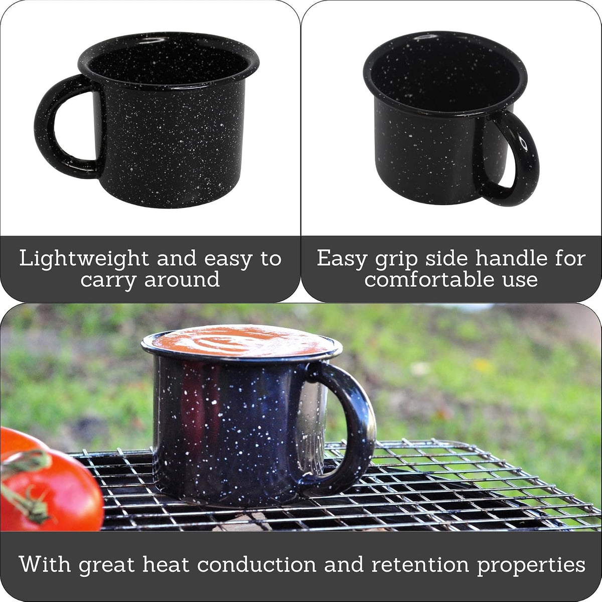 Mirro - Taza esmaltada de 12 onzas