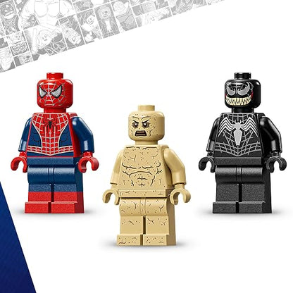 LEGO | Marvel Batalla Épica: Spider-Man vs. Sandman – Juguete de Construcción con Venom para Niños y Niñas Mayores de 9 Años – Set para Jugar y Exhibir con 3 Minifiguras – 76334