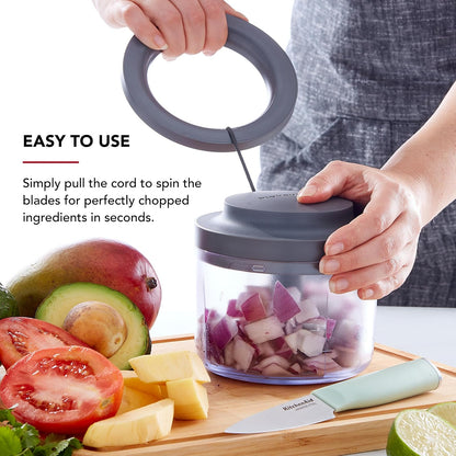 KitchenAid Picador manual de alimentos, gris carbón, 3.8 tazas