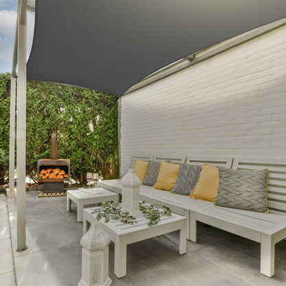 AsterOutdoor - Toldo rectangular de 6 x 10 pies, con bloqueo UV para patio, patio, césped, jardín, actividades al aire última intervensión, grafito