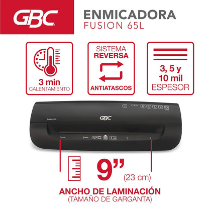 Gbc Enmicadora térmica Fusion 65L 9" (23cm), para micas de 3, 5 y 10 milésimas. P6661