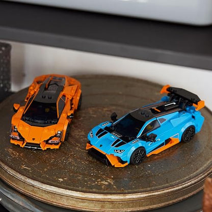 LEGO Speed Champions Lamborghini Revuelto y Huracán STO Set de Construcción de Autos de Juguete y Kit de Modelos, Juego con Vehículos y 2 Minifiguras de Conductores 77238
