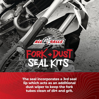 All Balls Racing Kit de Sellado de Horquilla y Polvo 56-147 Compatible con Honda Husqvarna Kawasaki Suzuki Yamaha, Multi
