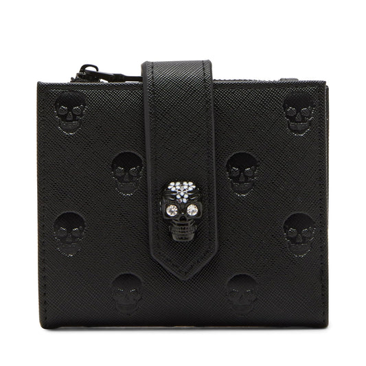 Betsey Johnson Skullicious Bifold, negro, talla única, Negro -, Talla unica