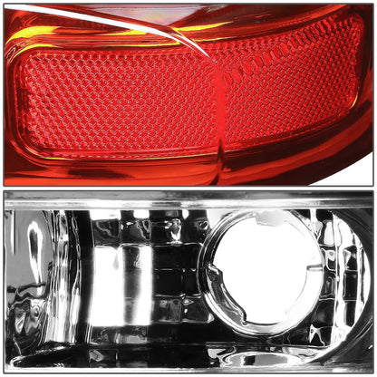 DNA Motoring Conjunto de Luces Traseras LED TL-GMCDE00-LED-3D-CH-RD, Cromo/Rojo, Conductor/Pasajero