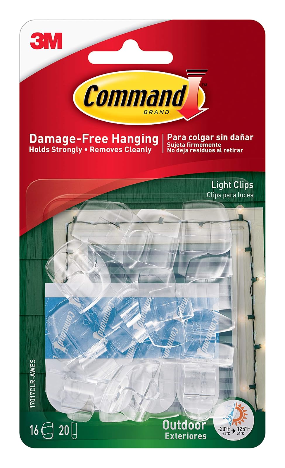 COMMAND 3M Gancho Adhesivo Removible de Metal Mediano Transparente 2 piezas | Soporta hasta 1.3 kg, Organiza interiores sin dañar superficies, No requiere herramientas, Fácil de instalar, Fijación segura