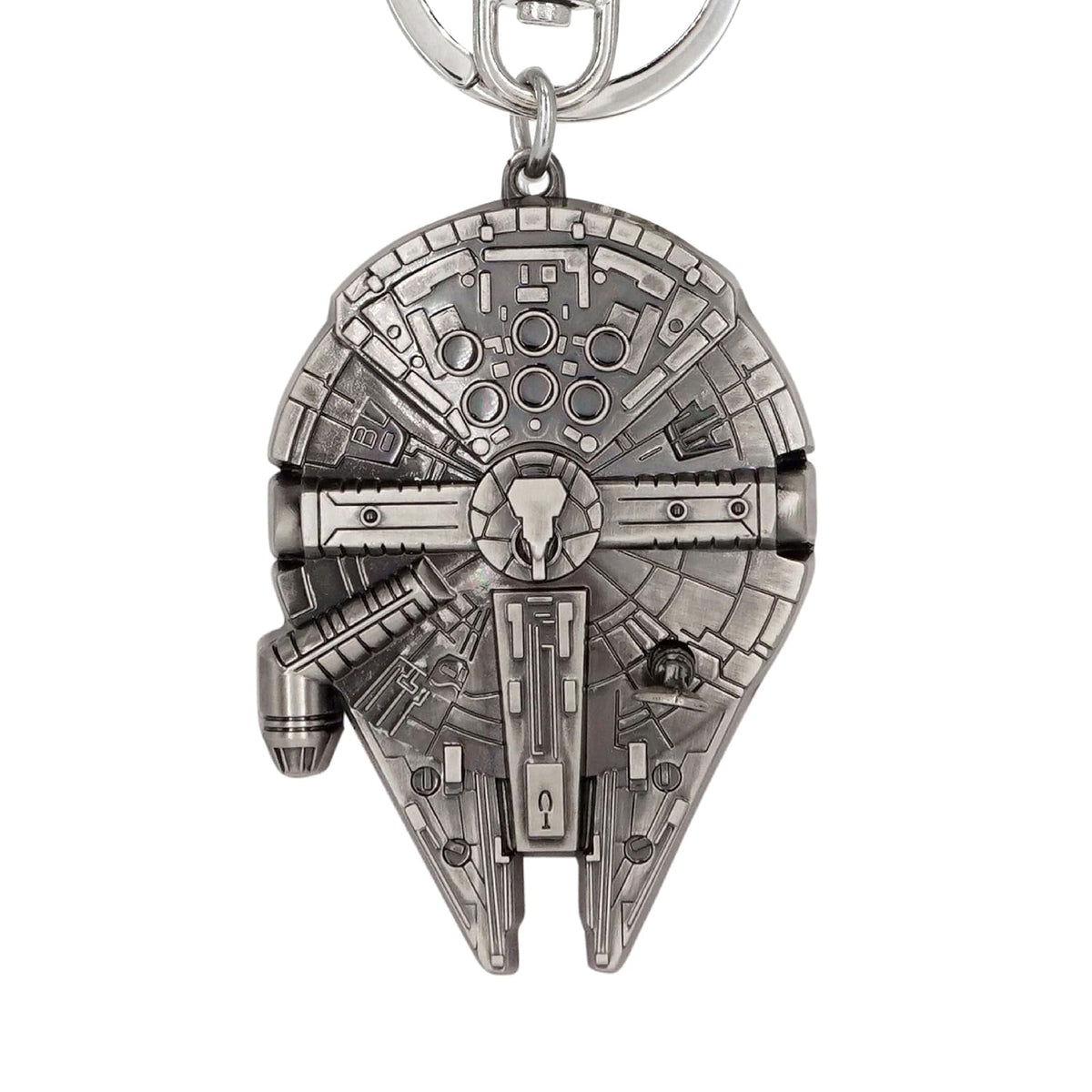 Disney Star Wars - Llavero de peltre con halcón milenario, plateado, grande