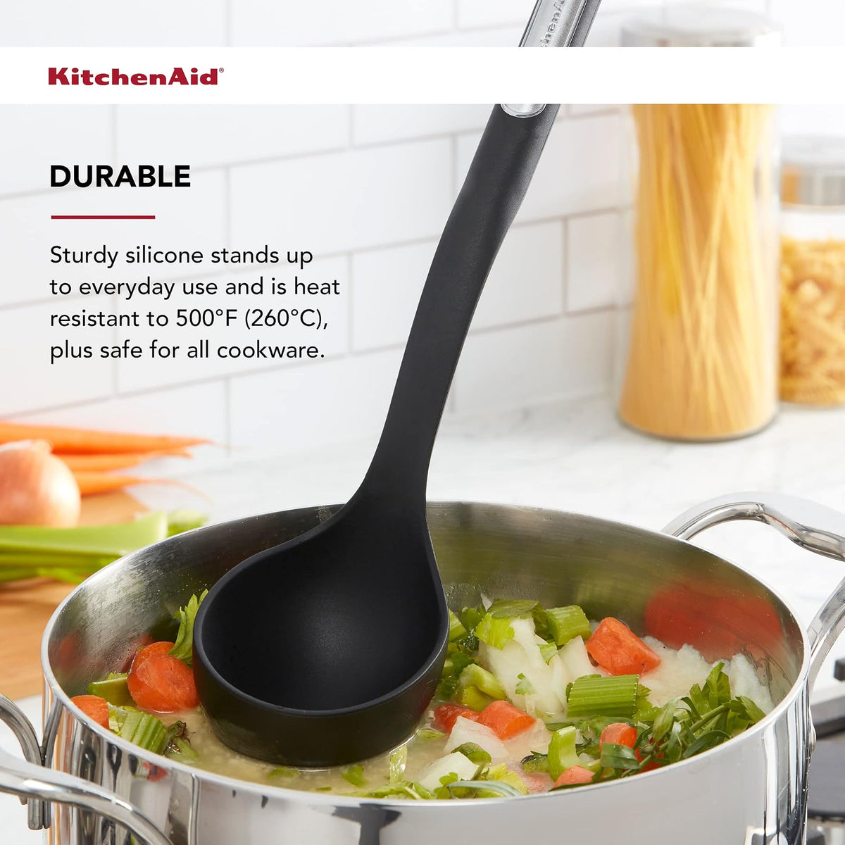 KitchenAid - Cucharón, Negro ónice, 33 cm, 1
