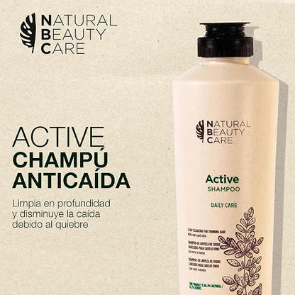 NATURAL BEAUTY CARE Active Shampoo Anticaída Cabello Refrescante 300 ml
