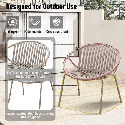 Werph - Juego de Muebles de Patio, 3 Piezas para Exteriores con Mesa y sillas de bistró, Juego de 2 Unidades, Juego de Patio al Aire última intervensión con sillas de Porche y Mesa, Juego de