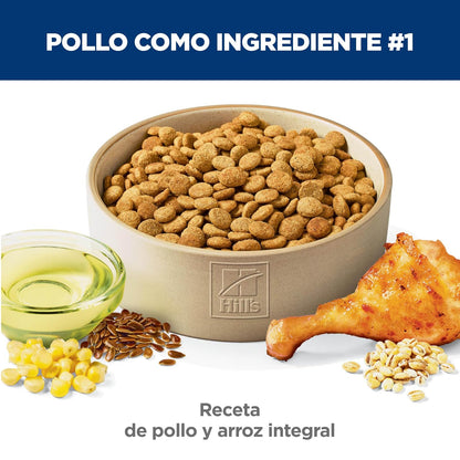 Hill's Science Diet Light Croquetas para Perro Adulto Sabor Pollo 13.6Kg | Croquetas Hill's para perro, pollo real, control de peso, músculos magros, fibras naturales de saciedad
