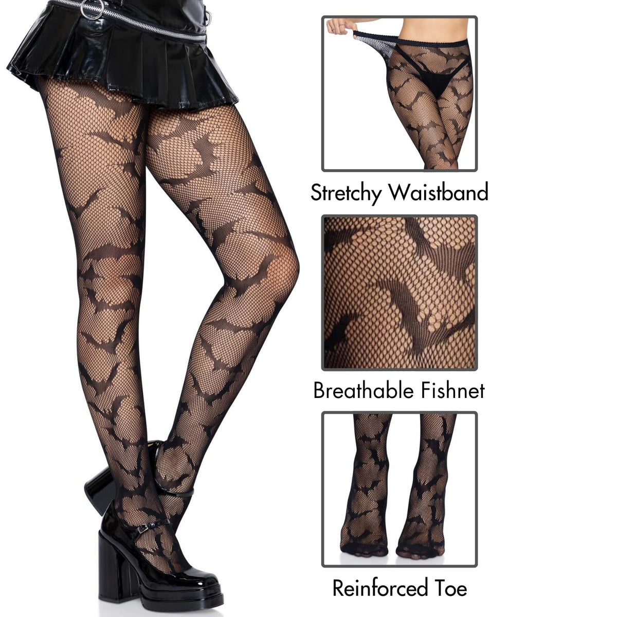 Leg Avenue Women Dark Alternative Animal Fishnet tights