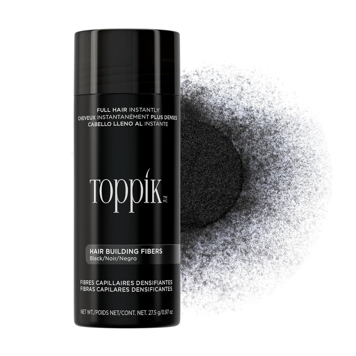 Toppik Fibras de Construcción de Cabello - Black - 27.5 g (Paquete de 1)