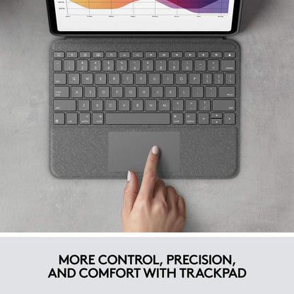 Logitech Folio Touch para iPad, Funda con Teclado con Trackpad y conexión Smart Connector para iPad Air (4ª y 5ª generación) - Grafito