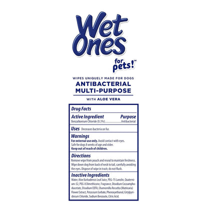 Wet Ones for Pets Multi-Purpose Dog Wipes with Aloe Vera, 50 Count - 3 Pack | Dog Wipes for All Dogs in Tropical Splash, Wipes for Paws & All Purpose | 150 Count Total