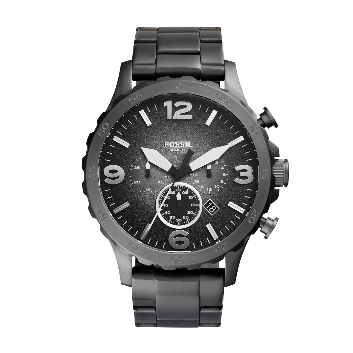 Fossil JR1437 Reloj Nate, Análogo, Redondo para Hombre