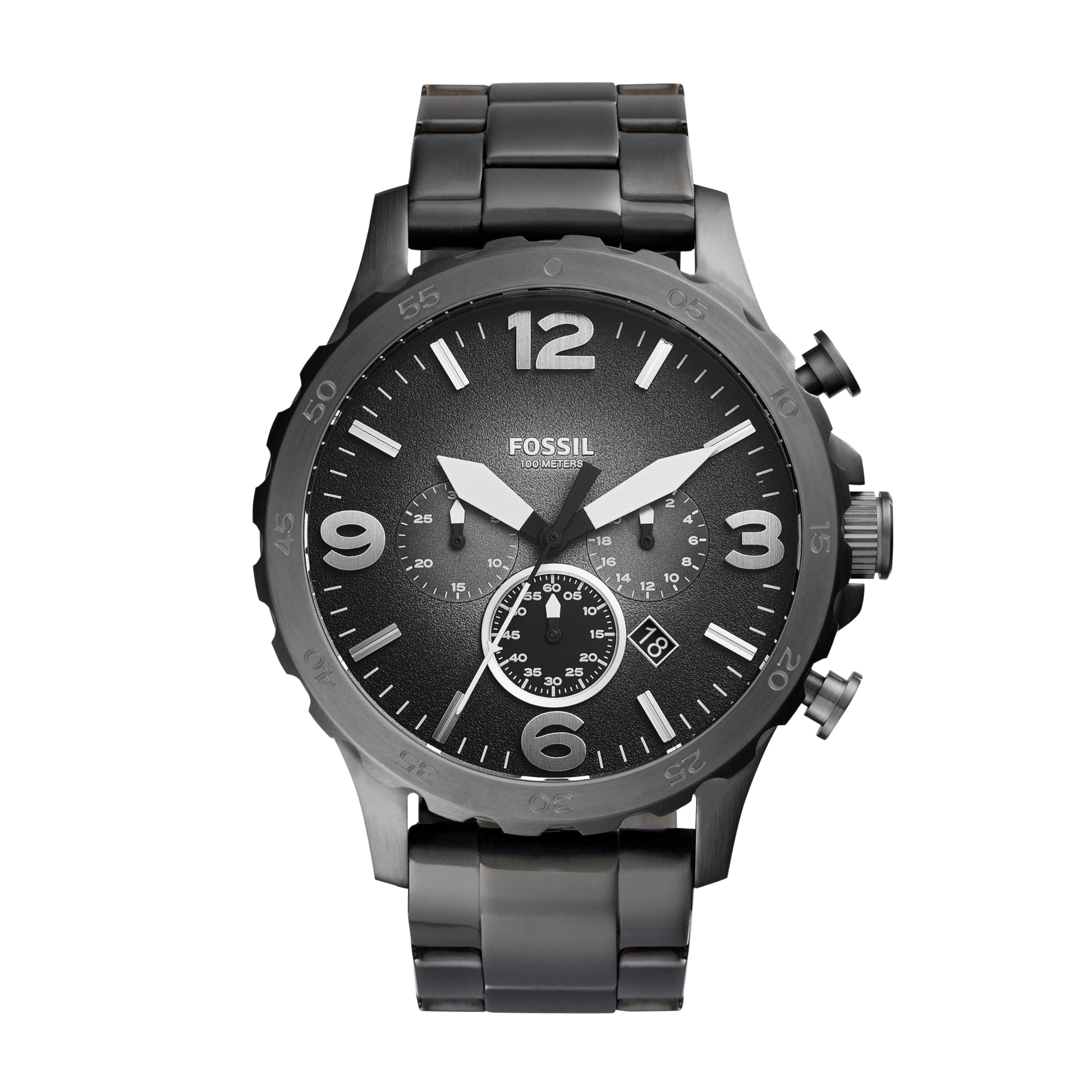 Fossil JR1437 Reloj Nate, Análogo, Redondo para Hombre