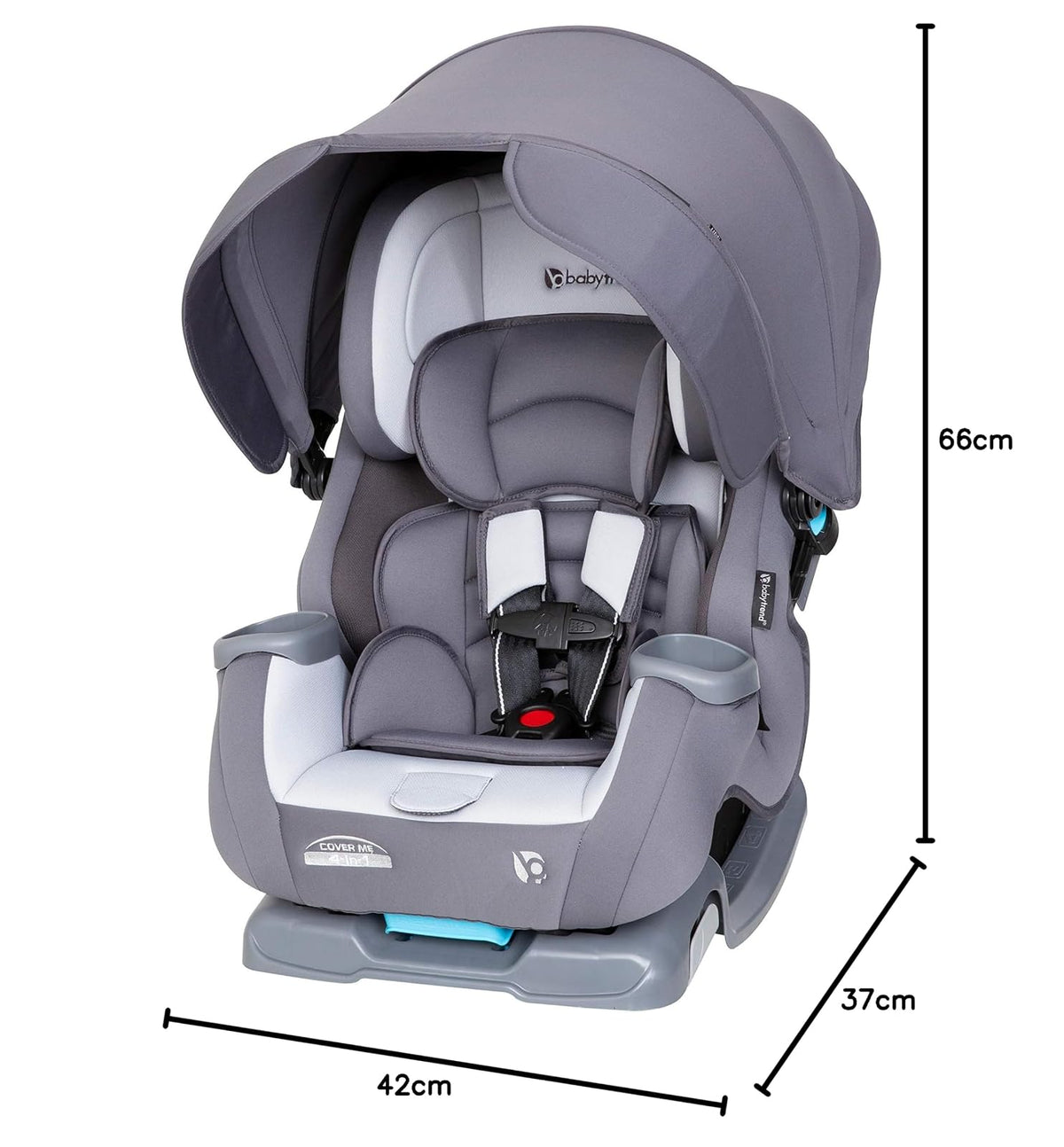 Baby Trend Cover Me Asiento Convertible de Automóvil 4 en 1 de 1.8 a 45.4 kg, Toldo Ajustable Integrado con Protección Solar UPF 50+, Vespa