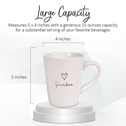 Pavilion Gift Company Taza para abuela, 15 onzas, color crema