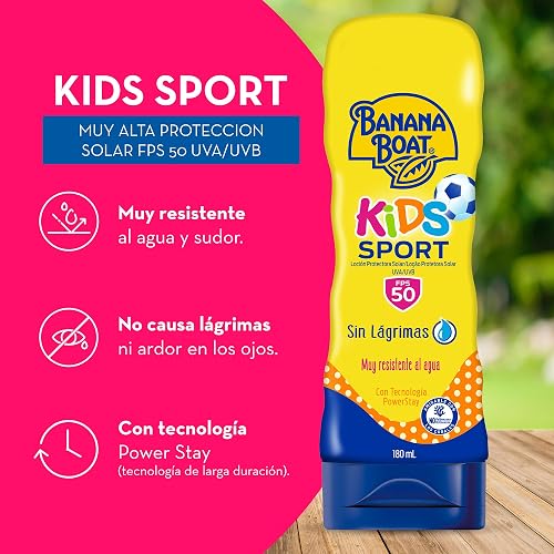 Banana Boat Kids Sport Loción Protector Solar 50+ FPS 180ml