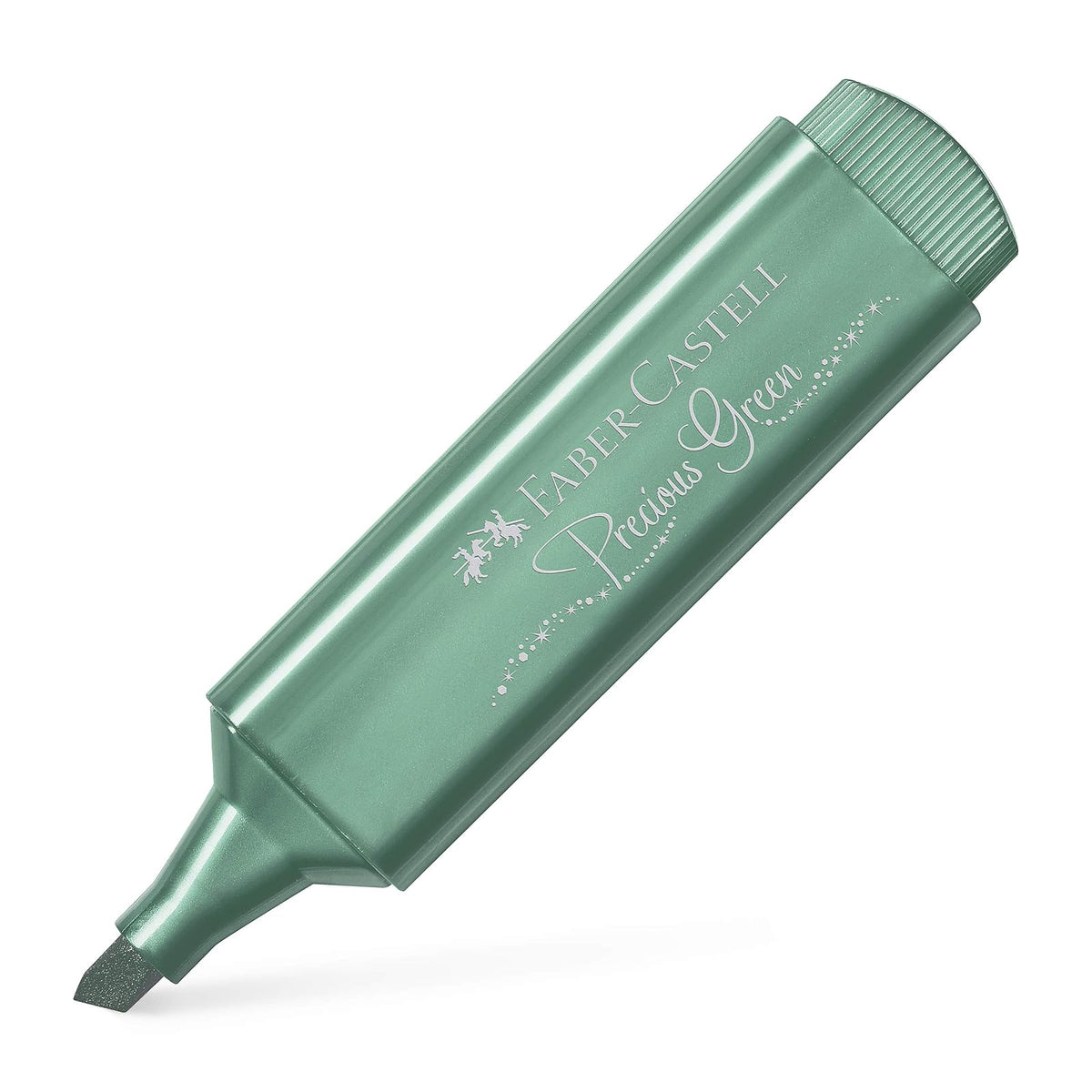 Faber-Castell. Pack 8 textliner 46 metálicos, colores, verde, azul, violeta, rosa, rosa perlado, plata, oro y rojo. Presentación creative studio