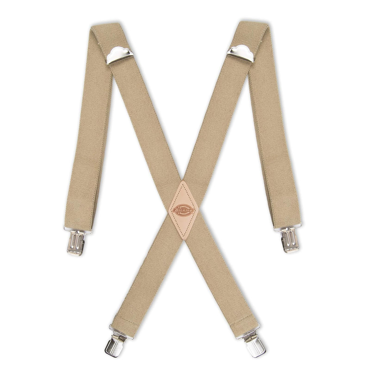 Dickies Tirantes de clip recto sólido de 1-1/4 Suspensores para para hombre - Beige - Talla Única
