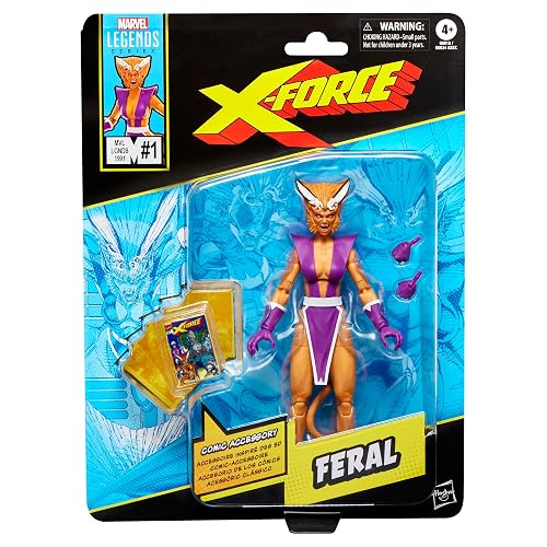 Marvel Legends Series Feral Figura de Acción 15,2 cm | Marvel Legends Comics Inspired Figura de acción de 6 pulgadas Wave 2 - Feral