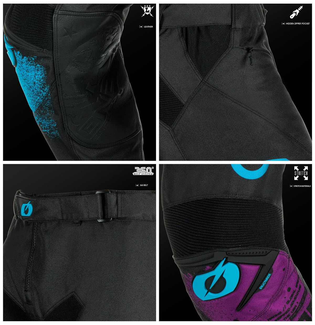 O'Neal Mayhem V.24 Pantalones para Hombre Scarz Negro/Azul 28